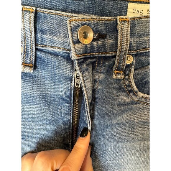 Rag & Bone Jeans Womens Size‎ 24 Blue Denim Ellerly Wash High Rise Ankle Skinny - Picture 9 of 13